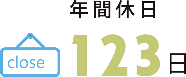 年間休日数 123日